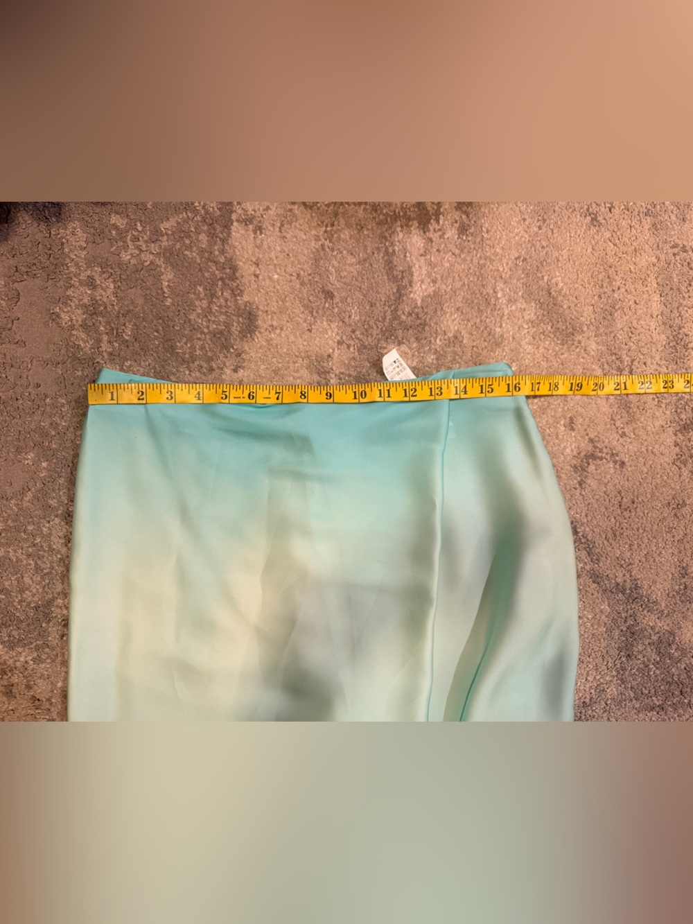 Zara Teal Satin Wide Leg Pants - Picture 7 of 9